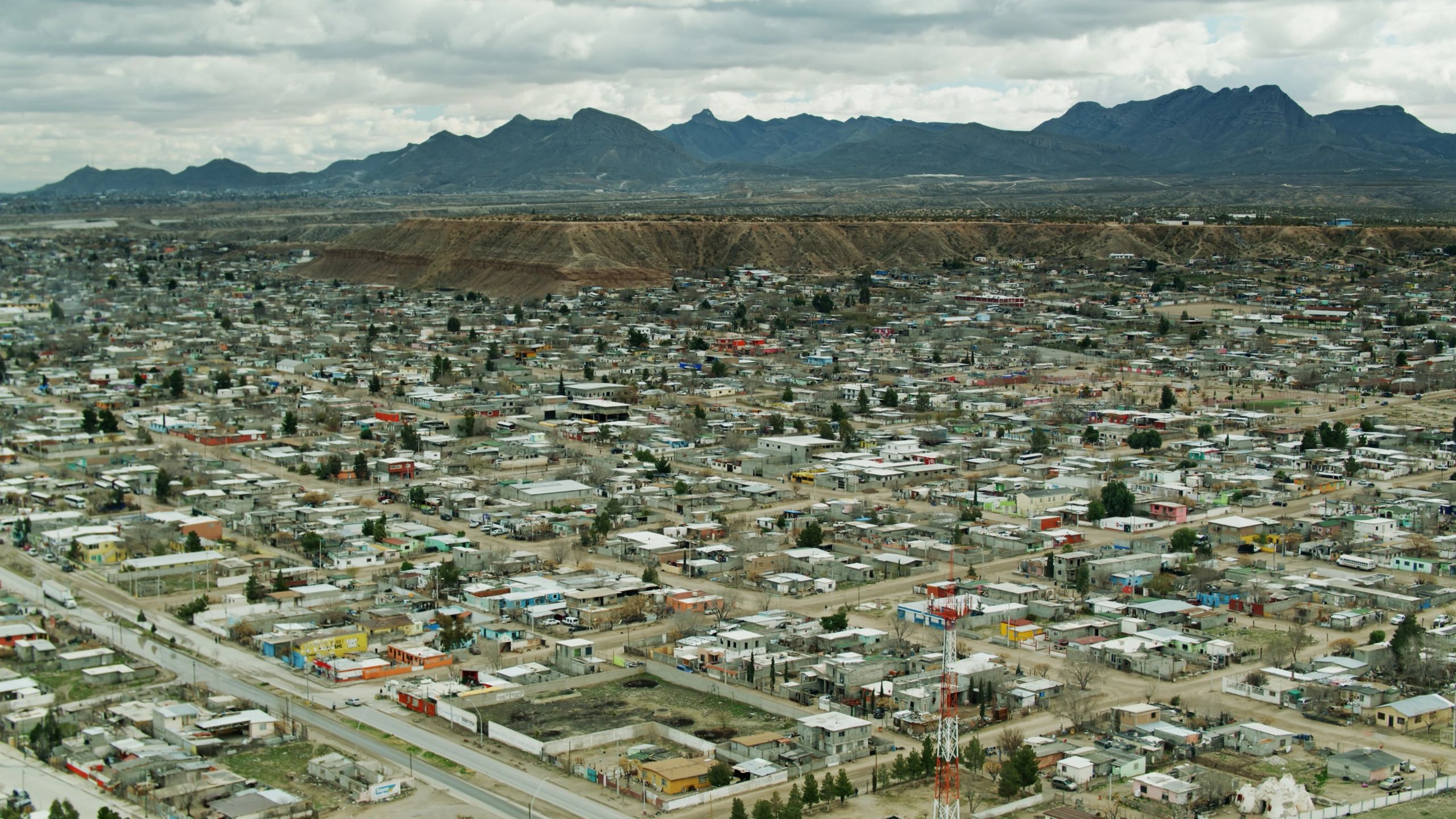 Panorámica de Ciudad Juárez y la frontera
